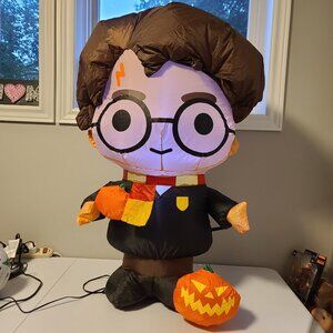 Harry Potter Gemmy Inflatable Gemmy Halloween w/Pumpkin Airblown 3.2 ft